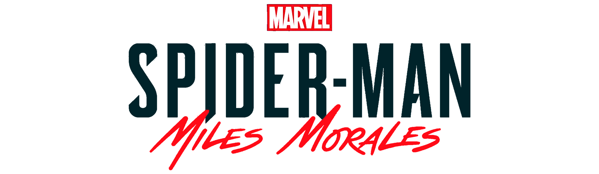 text logo spider man miles morales